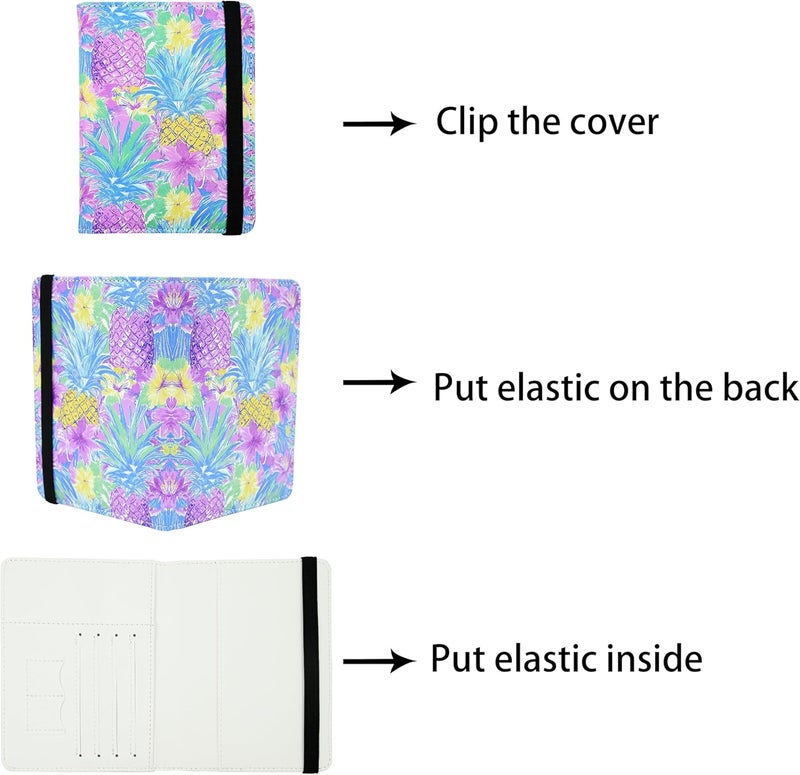 bassyil Tropical Pineapple Passport Holder for Women and Men PU Leather Passport Cover for Travel - Image 4